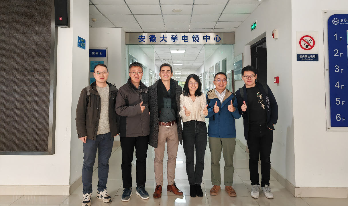 DENS CEO Dr.Hugo 与复纳科技团队拜访安徽大学电镜中心葛炳辉教授团队