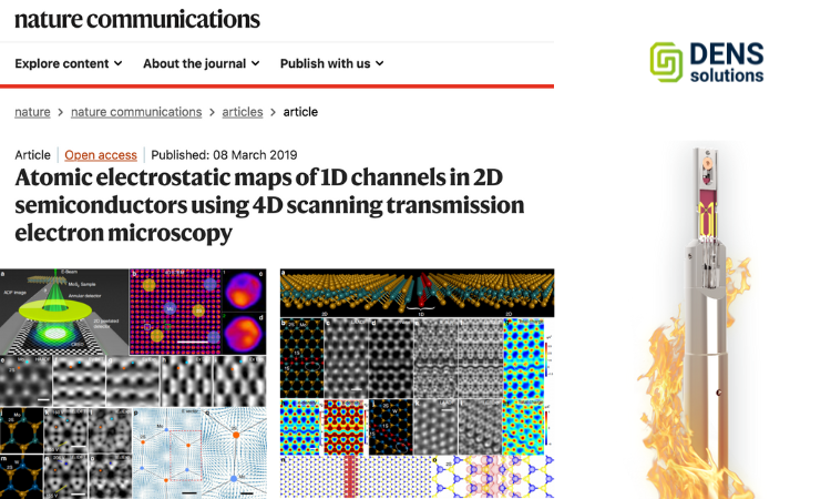 用户成果|《Nature Communications》:800°C 原位加热 4D-STEM 揭示二维半导体一维通道电场分布